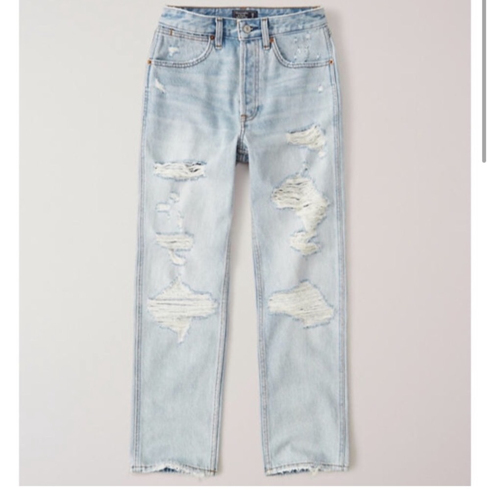 A&F Annie High Rise Ankle Straight Jeans Sz 00S - Picture 2 of 15